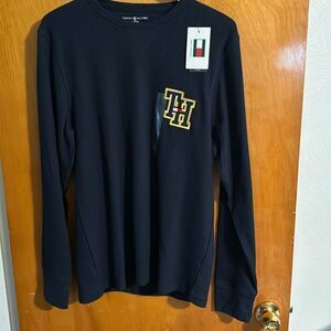Tommy Hilfiger Thermal Shirt Mens Large Navy Pajama